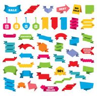 Sale bag tag icons Discount symbols N39