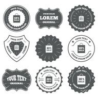 Sale bag tag icons Discount symbols N40