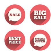 Sale icons Special offer speech bubbles symbols N20