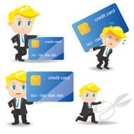 Businessman with credit card
