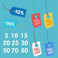 price tag discount illustration for supermarket