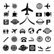 vector icon set for airport N3