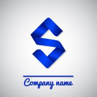 Icon of paper business logo letter s