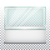 Empty glass showcase Vector Illustration N2