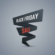 Black friday sale promotional background 3d polygonal object with text