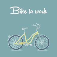 Bike to work retro poster