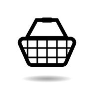 Basket supermarket icon vector illustration eps10 on white background