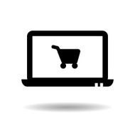 Buy Online icon vector illustration eps10 on white background