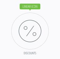 Discount percent icon Sale sign N18