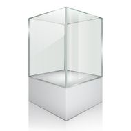 Empty glass showcase Vector Illustration N3