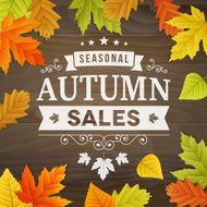 Seasonal autumn sales business background N2