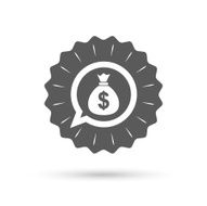 Money bag sign icon Dollar USD currency N3