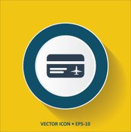 Yellow travel credit card Icon Button