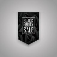 Black friday sale low poly ribbon element Polygonal geometric 3d N4