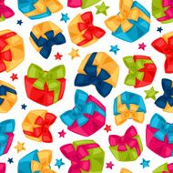 Celebration festive seamless pattern with gift boxes N2