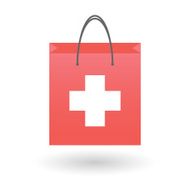 Shopping bag with a swiss flag N2