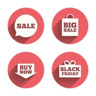 Sale speech bubble icons Buy now arrow symbol N6