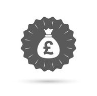 Money bag sign icon Pound GBP currency N6
