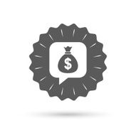 Money bag sign icon Dollar USD currency N4