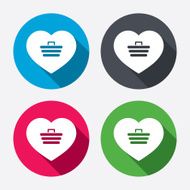 Love Shopping Cart sign icon Online buying N5
