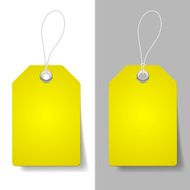 Yellow price tags