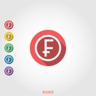 Around square icon badge franc