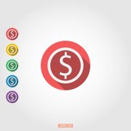 Around icon dollar sign