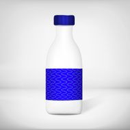 Template of plastic blank milk bottle