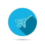Trolley icon Garden cart sign N10
