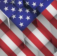 3d cubes usa american flag illustration N2