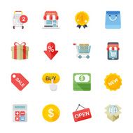 Flat shopping icon N5