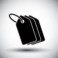 Tag retail theme vector simple single color icon N2