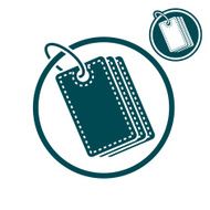 Tag retail theme vector simple icon isolated