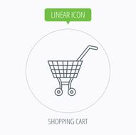 Shopping cart icon Market buying sign N19