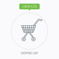 Shopping cart icon Market buying sign N21