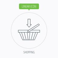 Shopping cart icon Online buying sign N10