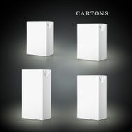 white drink cartons set