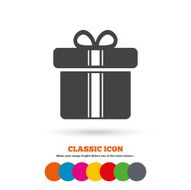 Gift box sign icon Present symbol N28