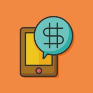 online shopping color line icon