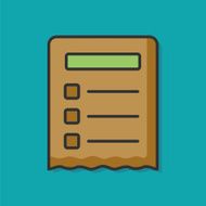 shopping list color line icon