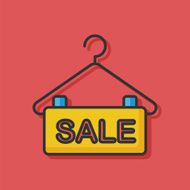 sale price tag color line icon