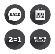 Sale speech bubble icons Black friday symbol N4