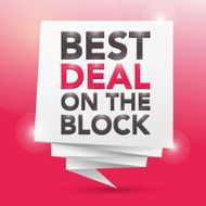 BEST DEAL ON THE BLOCK poster design element