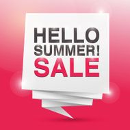 hello summer sale poster design element