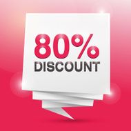 80 discount poster design element