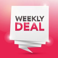 WEEKLY DEALS poster design element