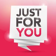 JUST FOR YOU poster design element