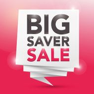 BIG SAVER SALE poster design element