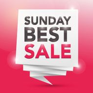 SUNDAY BEST SALES EVENT poster design element
