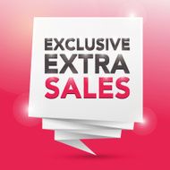 EXCLUSIVE EXTRA SALES poster design element